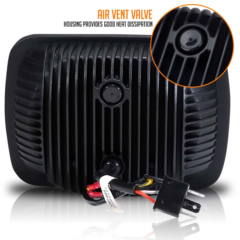 H6054 7x6 Sealed Beam Headlight Diamond Housing H4 LED Conversion Kit