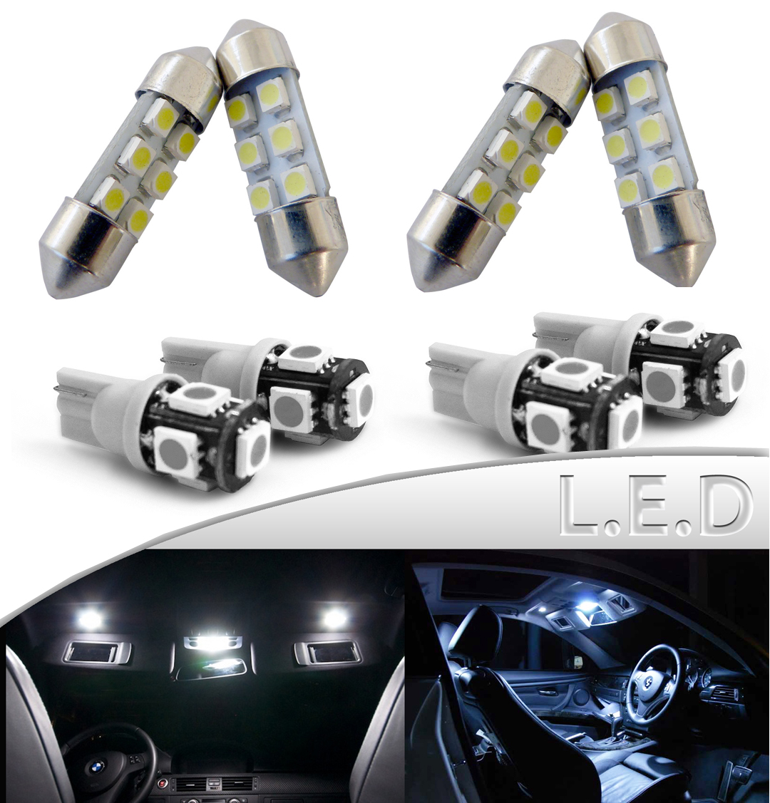 Details About Fits Toyota Corolla 2003 2017 Interior Led White License Lights Package Kit 8pcs
